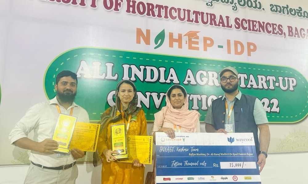 SKUAST-K innovators secure first two positions at All India Agri Startup Conclave 2022